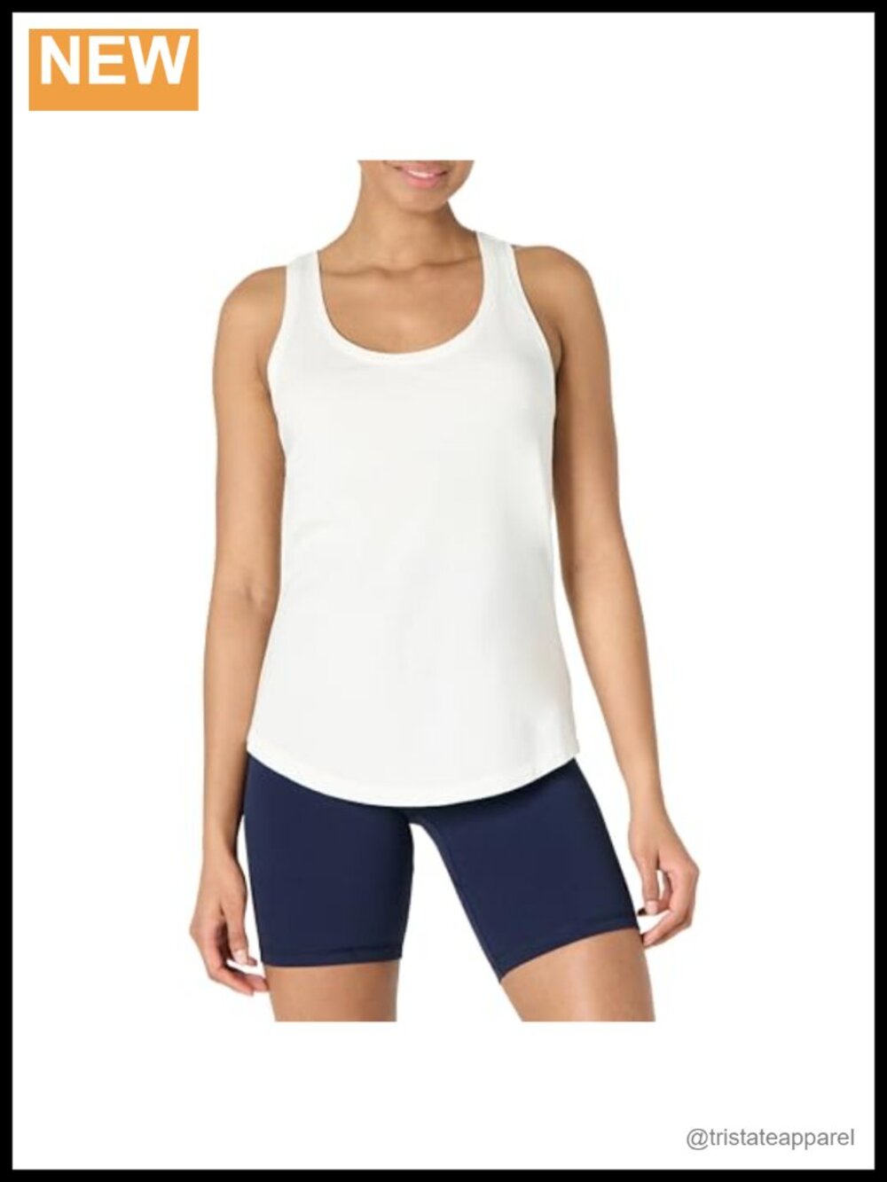Women's Cotton Modal Jersey Scoop Neck Racerback Relaxed Fit Yoga Tank Top